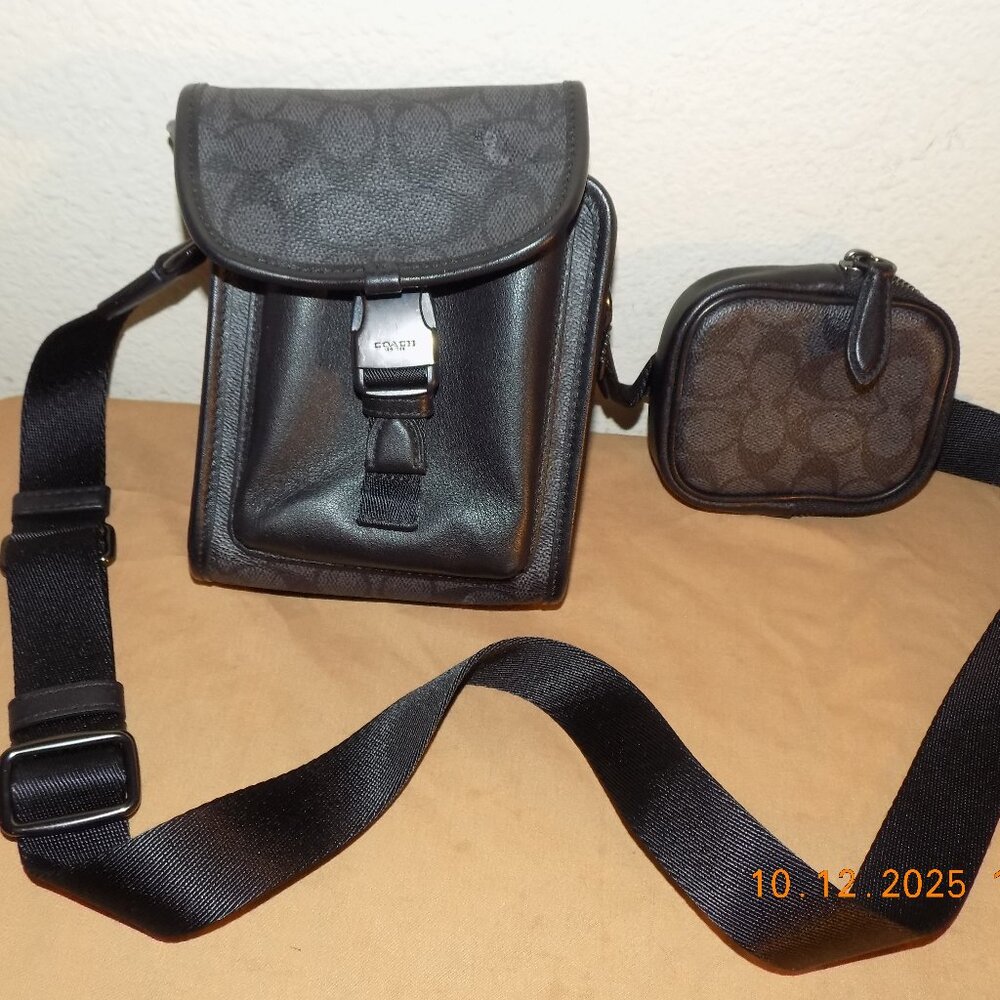 Coach Charter North/South Unisex Cross body with attached 2nd Bag